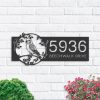 DINOZOZO Personalized Budgerigar Bird on Tree Branch V1 Address Sign Custom Metal Signs