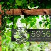 DINOZOZO Personalized Budgerigar Bird on Tree Branch V1 Address Sign Custom Metal Signs2