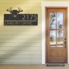DINOZOZO Personalized Bull and Two Chickens Farm Animal Address Sign Custom Metal Signs3