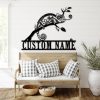 DINOZOZO Personalized Chameleon Address Sign Custom Metal Signs2