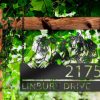 DINOZOZO Personalized Chicken Cow Horse Farmhouse Farm Animals Address Sign Custom Metal Signs
