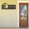 DINOZOZO Personalized Chicken Rooster Farmhouse Animal Ranch Address Sign Custom Metal Signs3