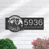 DINOZOZO Personalized Chipmunk Address Sign Custom Metal Signs