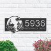 DINOZOZO Personalized Clownfish Sea Life Address Sign Custom Metal Signs
