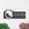DINOZOZO Personalized Crow Bird Raven Address Sign Custom Metal Signs