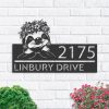 DINOZOZO Personalized Cute Sloth Address Sign Custom Metal Signs