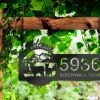 DINOZOZO Personalized Deer Buck Forest Welcome Address Sign Custom Metal Signs2