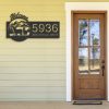 DINOZOZO Personalized Deer Buck Forest Welcome Address Sign Custom Metal Signs3