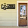 DINOZOZO Personalized Deer Fish Duck Address Sign Custom Metal Signs3 1