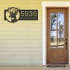 DINOZOZO Personalized Deer Head Deer Antler Address Sign Custom Metal Signs3