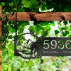 DINOZOZO Personalized Deer Mountain Wild Scene Address Sign Custom Metal Signs2