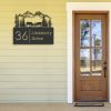 DINOZOZO Personalized Deers Forest Address Sign Custom Metal Signs3