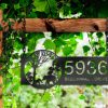 DINOZOZO Personalized Elephants Mother And Child In Forest Address Sign Custom Metal Signs2