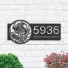 DINOZOZO Personalized Fish Sea Life Address Sign Custom Metal Signs