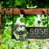 DINOZOZO Personalized Floral Bee Address Sign Custom Metal Signs2