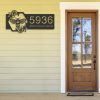 DINOZOZO Personalized Floral Bee Address Sign Custom Metal Signs3
