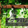 DINOZOZO Personalized Floral Chicken Farm Animal Farmhouse Ranch Address Sign Custom Metal Signs2