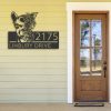 DINOZOZO Personalized Floral Llama Animal Address Sign Custom Metal Signs3