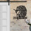 DINOZOZO Personalized Floral Unicorn Address Sign Custom Metal Signs2