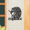 DINOZOZO Personalized Floral Unicorn Address Sign Custom Metal Signs3