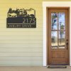DINOZOZO Personalized Forest Elk Deer Bear Scene Address Sign Custom Metal Signs3