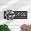 DINOZOZO Personalized Fox Wild Animal Wildlife Address Sign Custom Metal Signs