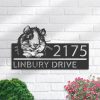 DINOZOZO Personalized Guinea Pig Address Sign Custom Metal Signs