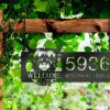 DINOZOZO Personalized Highland Cow Farmhouse Address Sign Custom Metal Signs 3