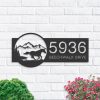 DINOZOZO Personalized Horse Running Scene Address Sign Custom Metal Signs