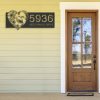 DINOZOZO Personalized Hummingbird Flowers Heart Shape Address Sign Custom Metal Signs3