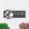 DINOZOZO Personalized Kingfisher Bird On Tree Branch V1 Address Sign Custom Metal Signs
