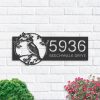 DINOZOZO Personalized Kingfisher Bird on Tree Branch V2 Address Sign Custom Metal Signs