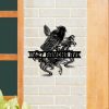DINOZOZO Personalized Koi Fish Address Sign Custom Metal Signs