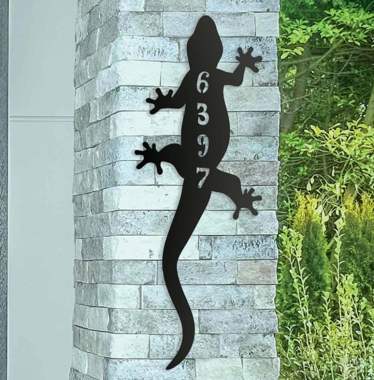 DINOZOZO Personalized Lizard Address Sign Custom Metal Signs - Custom ...