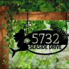 DINOZOZO Personalized Mermaid Nautical Coastal Beach House Address Sign Custom Metal Signs2