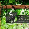 DINOZOZO Personalized Moose Elk Wild Life Forest Address Sign Custom Metal Signs2
