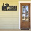 DINOZOZO Personalized Moose Elk Wild Life Forest Address Sign Custom Metal Signs3