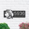 DINOZOZO Personalized Parrot Bird on Tree Branch V1 Address Sign Custom Metal Signs