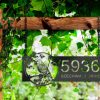 DINOZOZO Personalized Parrot Bird on Tree Branch V2 Address Sign Custom Metal Signs2