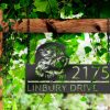 DINOZOZO Personalized Peeking Baby Beaver Address Sign Custom Metal Signs2