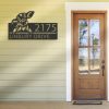 DINOZOZO Personalized Peeking Calf Farm Animal Ranch Address Sign Custom Metal Signs3