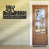 DINOZOZO Personalized Peeking Chinchilla Address Sign Custom Metal Signs3