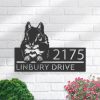 DINOZOZO Personalized Peeking Chipmunk Address Sign Custom Metal Signs