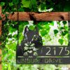 DINOZOZO Personalized Peeking Chipmunk Address Sign Custom Metal Signs2