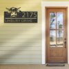 DINOZOZO Personalized Peeking Cow Farm Animal Ranch V2 Address Sign Custom Metal Signs3