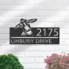DINOZOZO Personalized Peeking Donkey Farm Animal Ranch Address Sign Custom Metal Signs1 1
