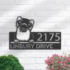 DINOZOZO Personalized Peeking Ferret Address Sign Custom Metal Signs