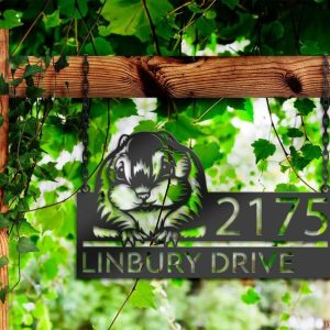 DINOZOZO Personalized Peeking Flying Squirrel Address Sign Custom Metal Signs2
