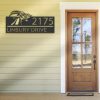 DINOZOZO Personalized Peeking Goat Farm Animal Ranch Address Sign Custom Metal Signs4