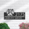 DINOZOZO Personalized Peeking Hamster Address Sign Custom Metal Signs